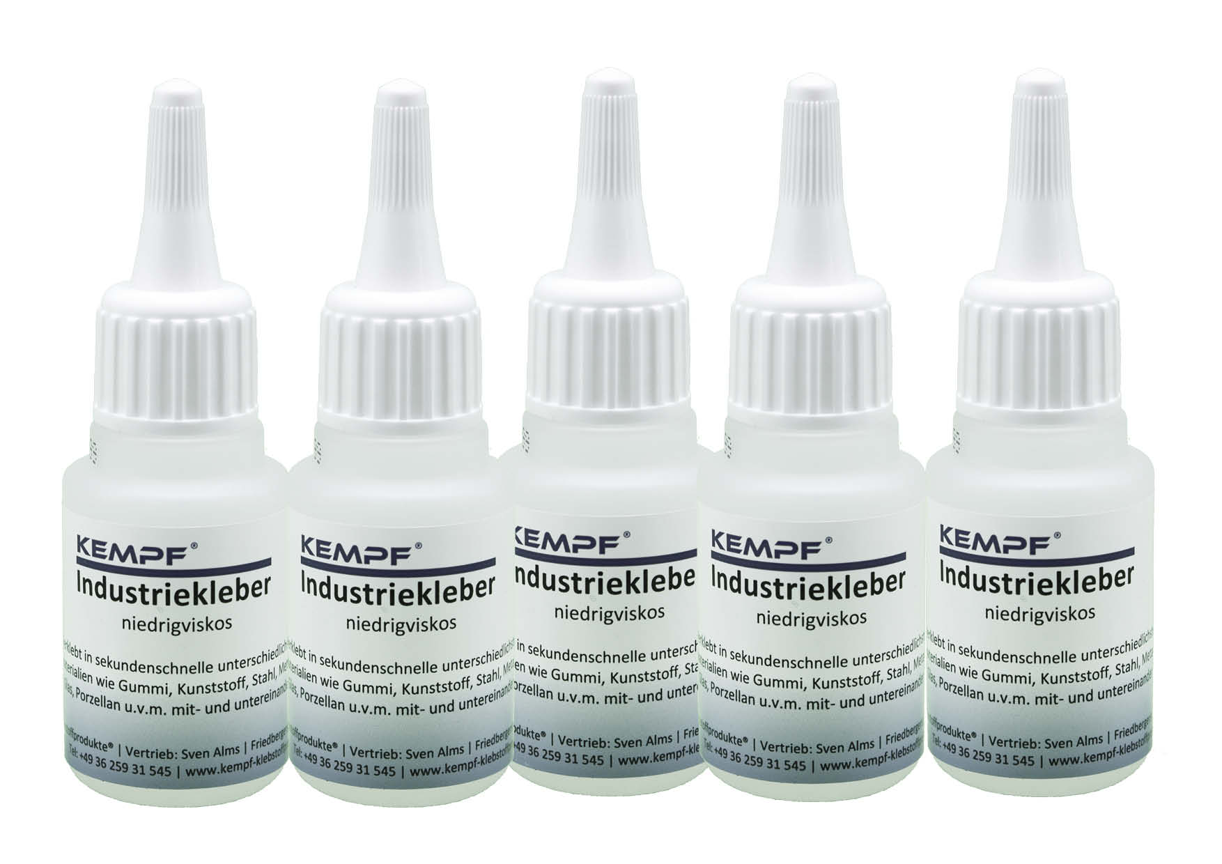 5er-Set_indus-20g-Kempf-industriekleber 5er Pack KEMPF Indsutriekleber 20g inkl. 10 Stk. Mikrodosierspitzen