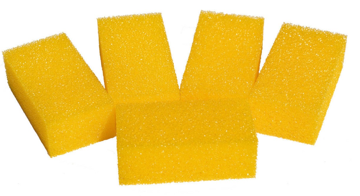 Schwamm (11x4x6) 10er-Set für Putzstein Gelb, Haushaltsschwamm, Insektenschwamm Schwamm (11x4x6) 10er-Set für Putzstein Gelb, Haushaltsschwamm, Insektenschwamm