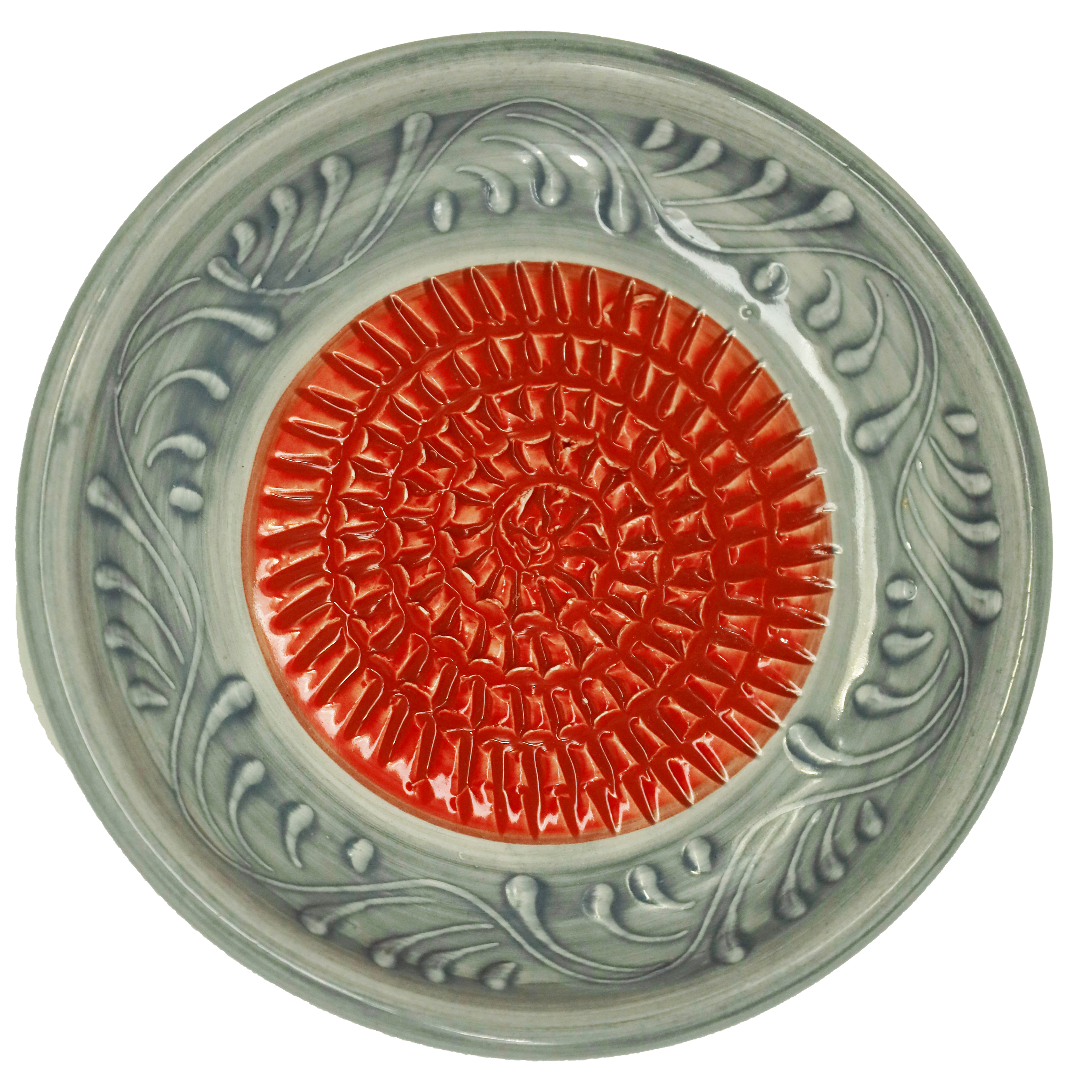 Keramikreibe in Rot-Grau für Ingwer-Knoblauch-Käse-Nüsse-Muskat-Parmesan-Schokolade uvm.  